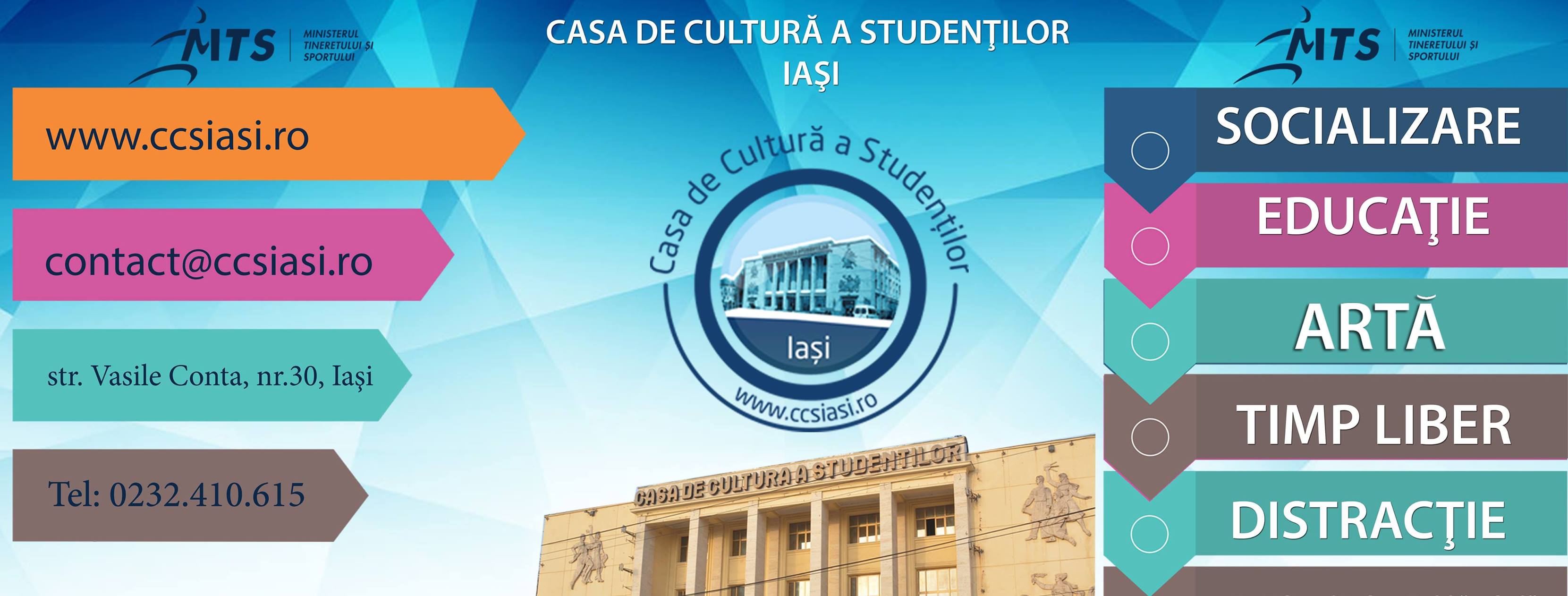 TEMA ZILEI: 3-6 nov 2018 – Sărbătoare studenţească! Zilele Casei de Cultura a Studenţilor din Iaşi