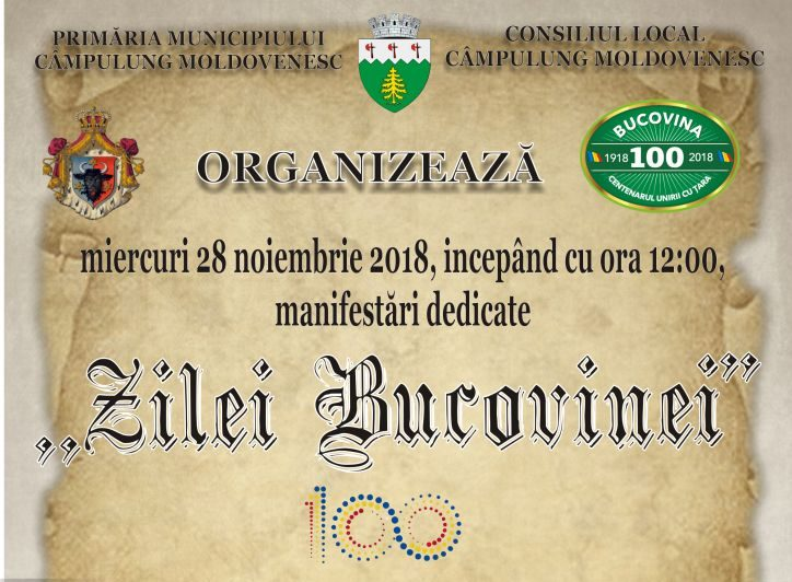 Bucovina în sărbătoare la 100 de ani – evenimente şi manifestări. Bună Dimineaţa cu Adina Şuhan (27.11.2018)