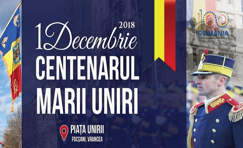 Programul manifestărilor de 1 decembrie în Piața Unirii din Focșani