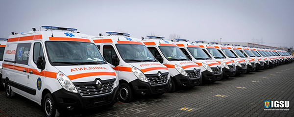 Aproximativ 120 de ambulanţe noi, de tip A, vor fi achiziţionate de IGSU