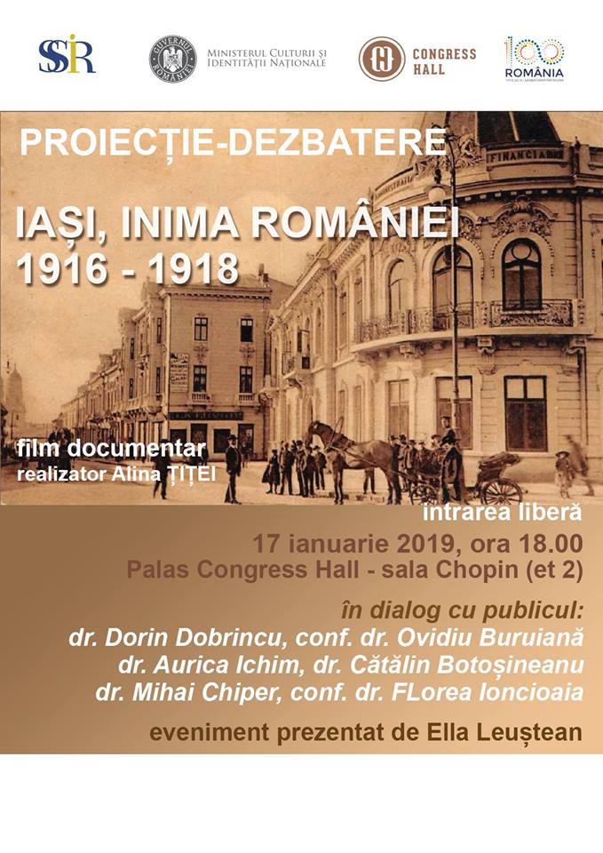 Proiecție-dezbatere „Iași, inima României (1916-1918)”