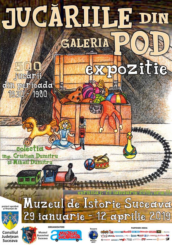 Suceava: Peste 500 de jucării – prezentate într-o expoziţie de poveste, la Muzeul Bucovinei