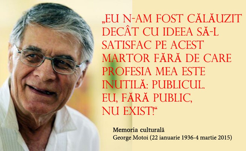 George Motoi: „E crezul meu de căpătâi să nu mă compromit”