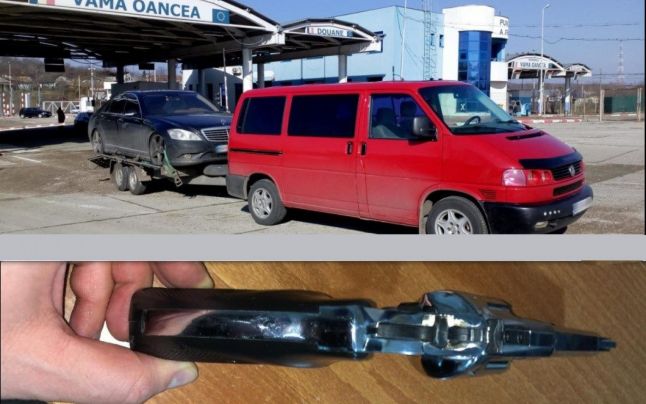 Galaţi:Armă de foc găsită ascunsă într-un autoturism tractat