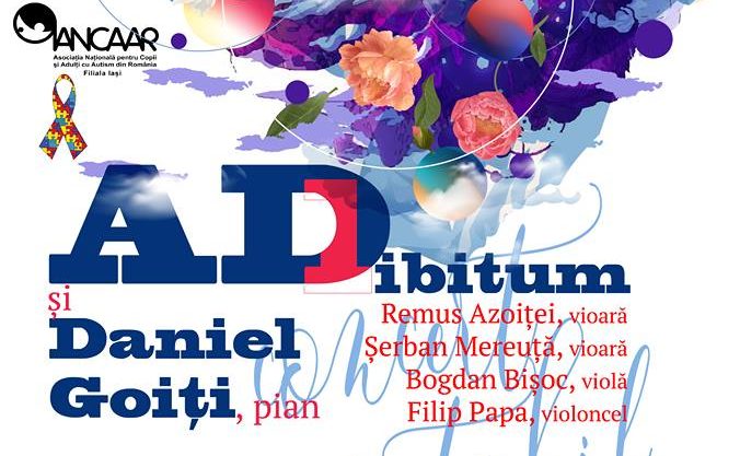 Eveniment caritabil în beneficiul tinerilor și copiilor cu autism susținut de Ad Libitum și Daniel Goiți (pian) (1.04.2019)