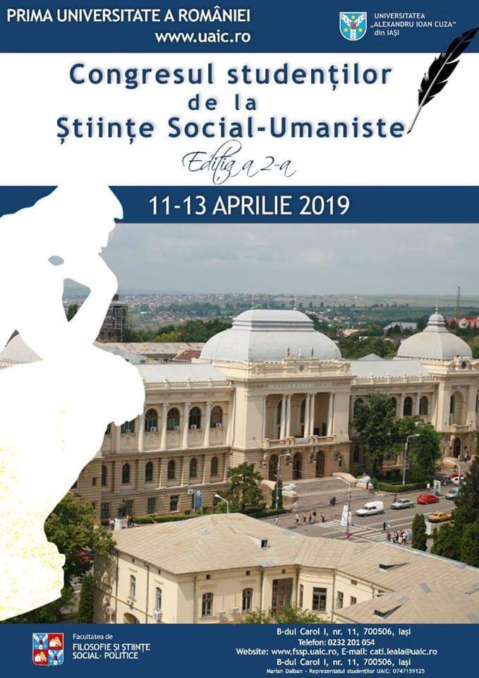 UAIC Iași: Congresul Studenţilor de la Știinţe Social-Umaniste