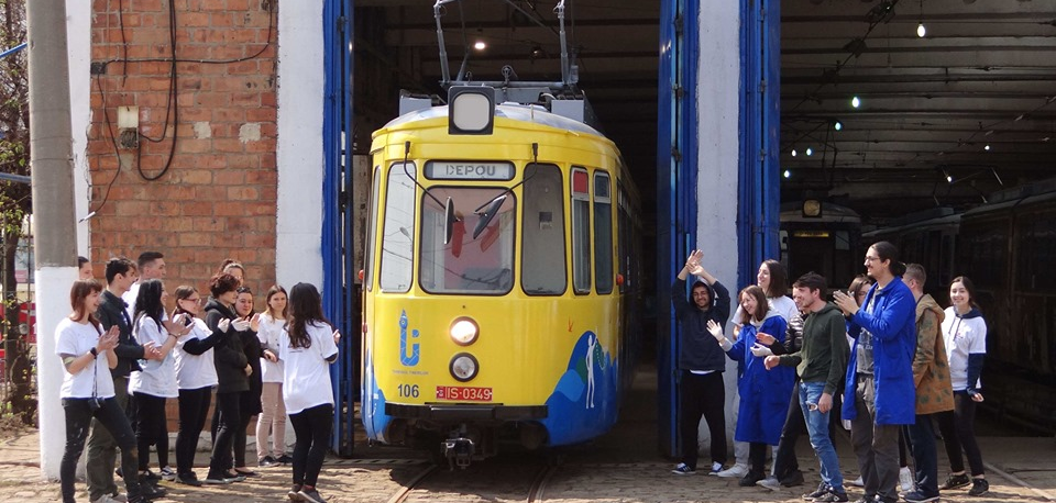 Tramvaiul Tinerilor a fost inaugurat în municipiul Iaşi de Ziua Naţională a Tineretului