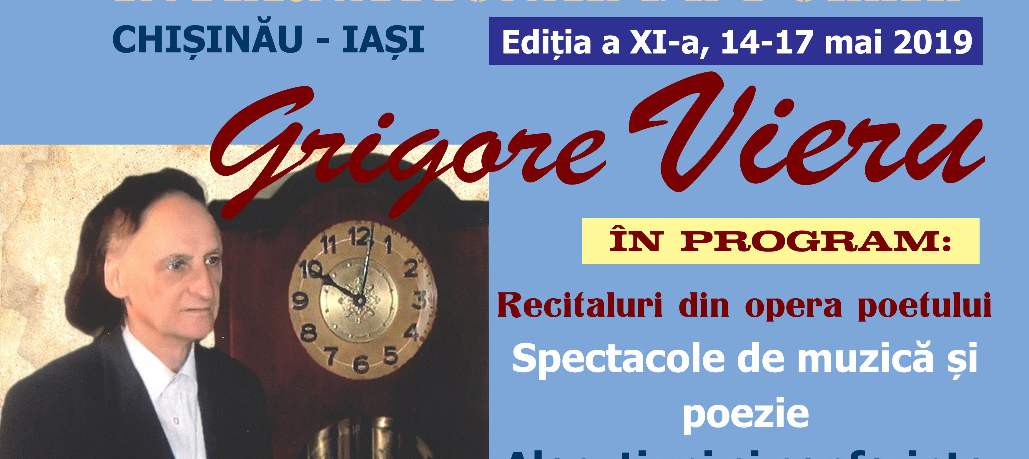 Iaşi: Începe Festivalul Internațional de Poezie „Grigore Vieru”