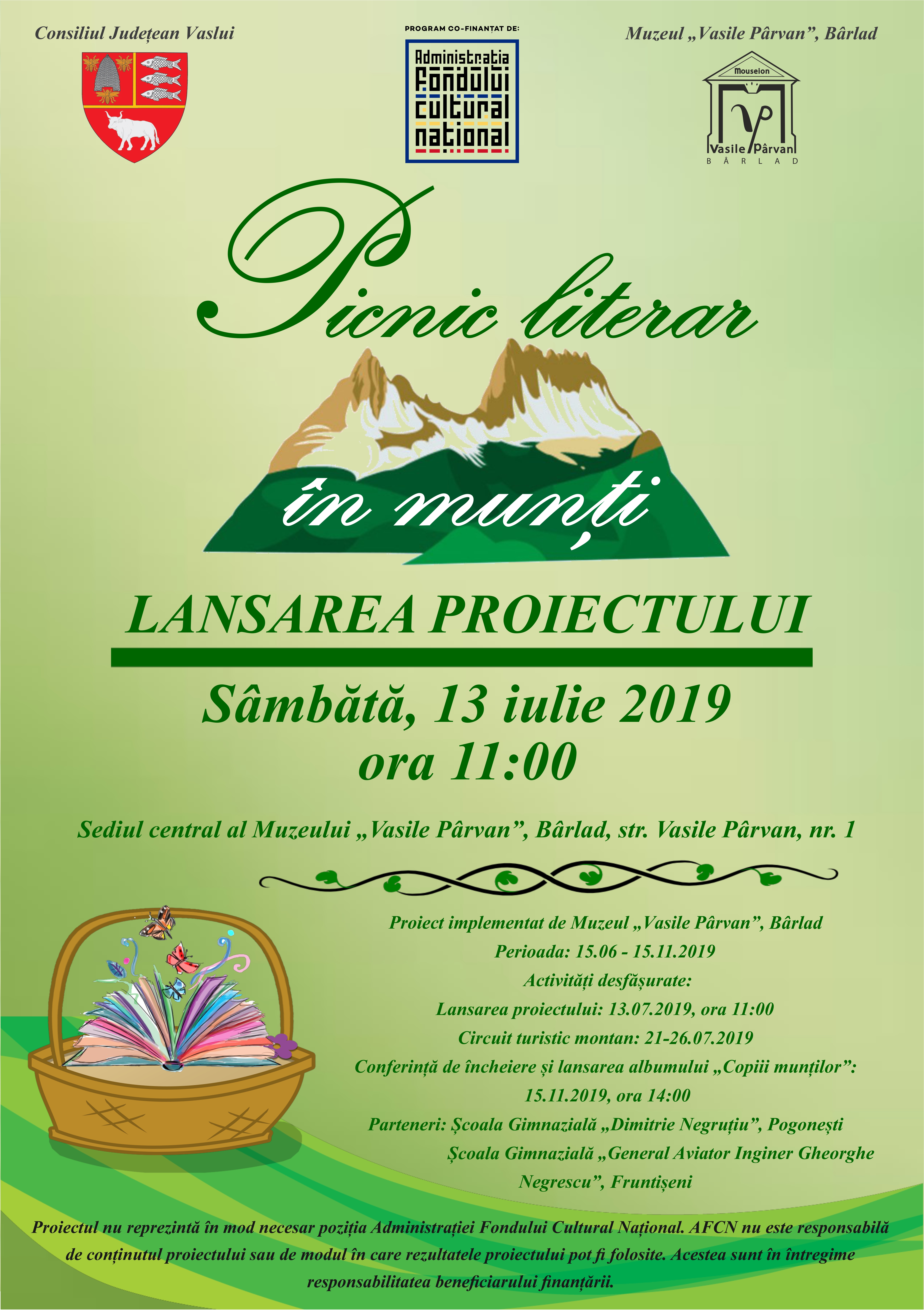 Lansarea proiectului „Picnic Literar”