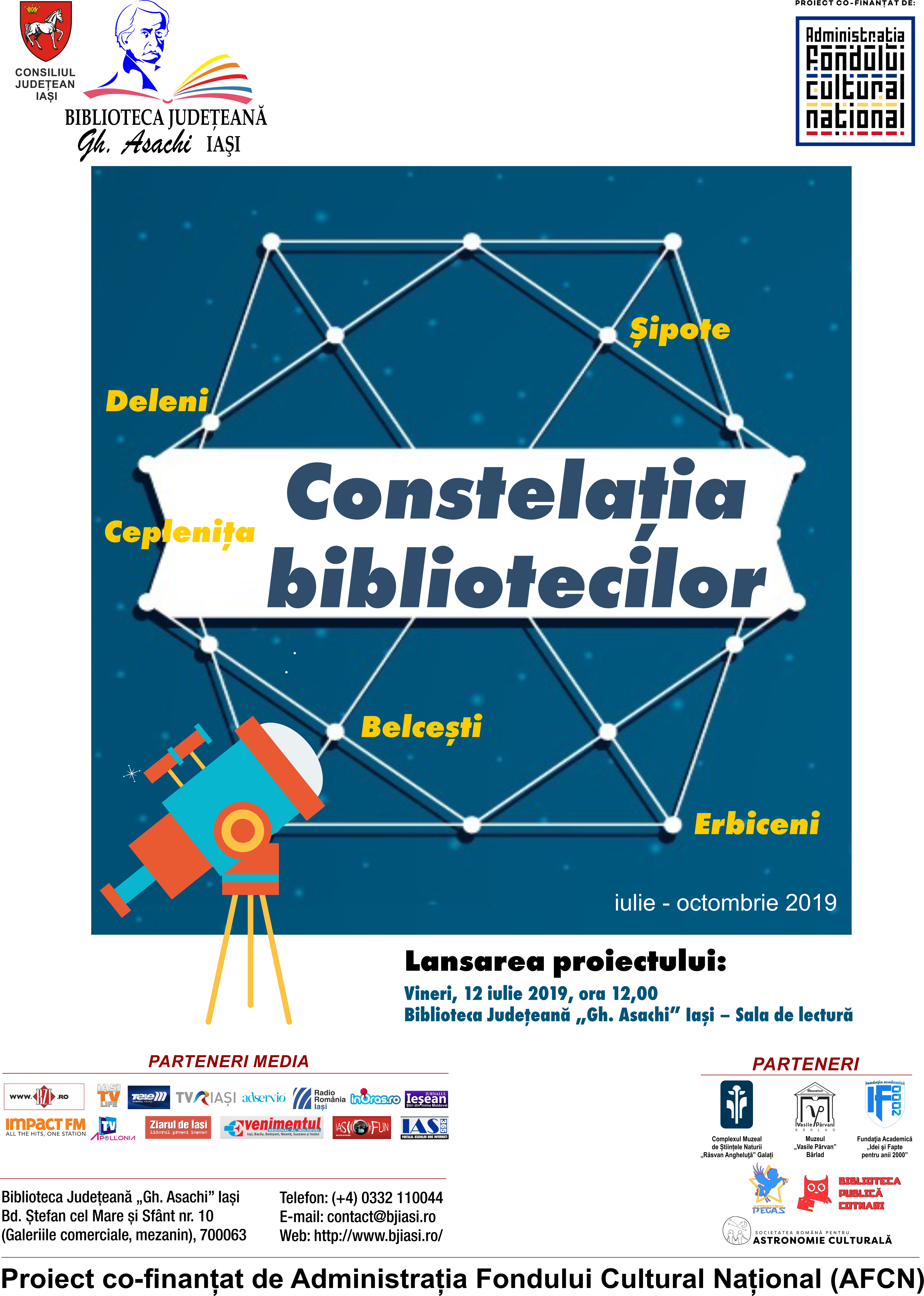 IAŞI: „Constelația bibliotecilor” – PLANUL DE ACTIVITĂȚI