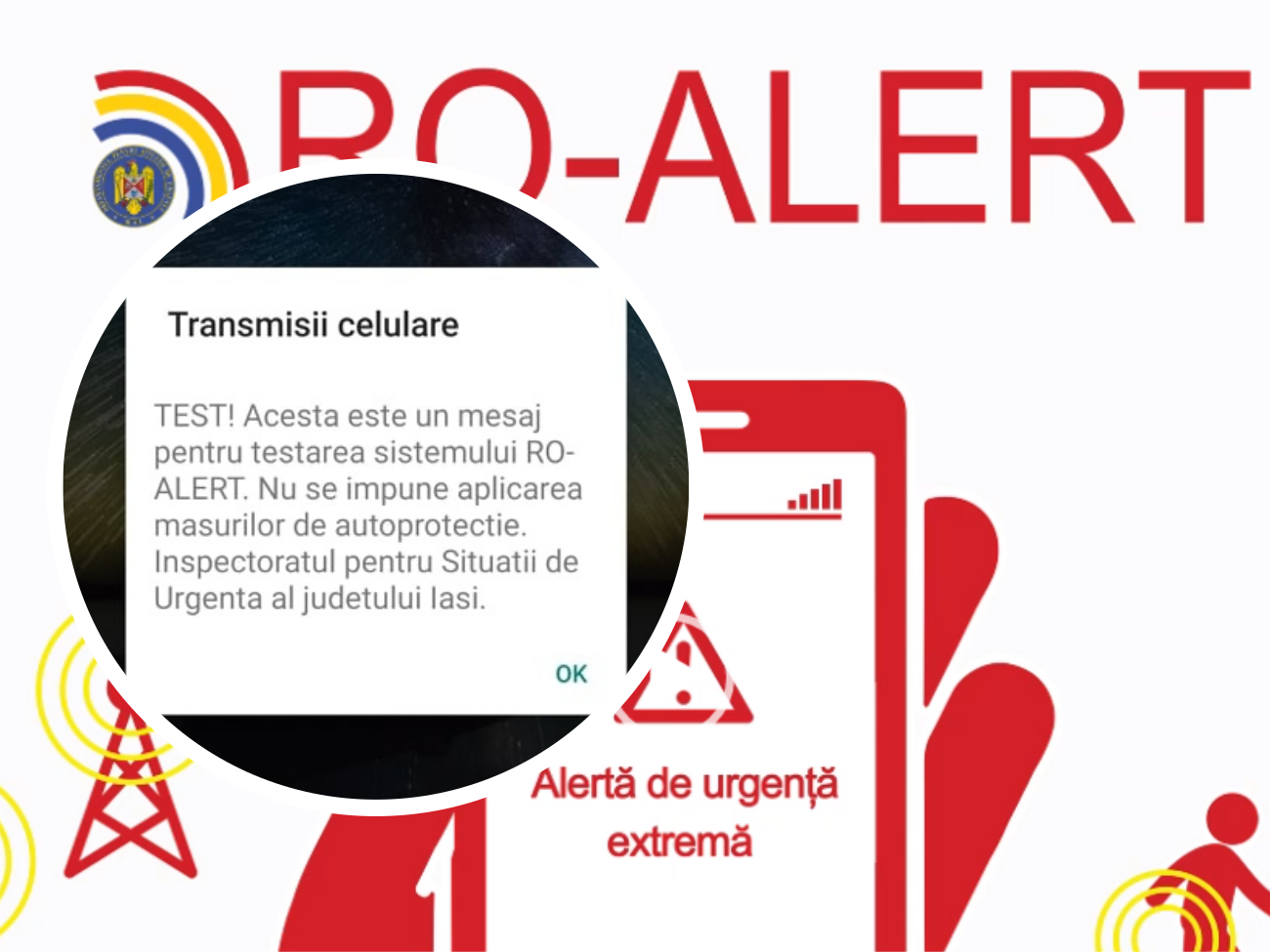 IGSU: Testarea cu mesajele RO-ALERT este obligatorie; nu este recomandată dezactivarea primirii acestora