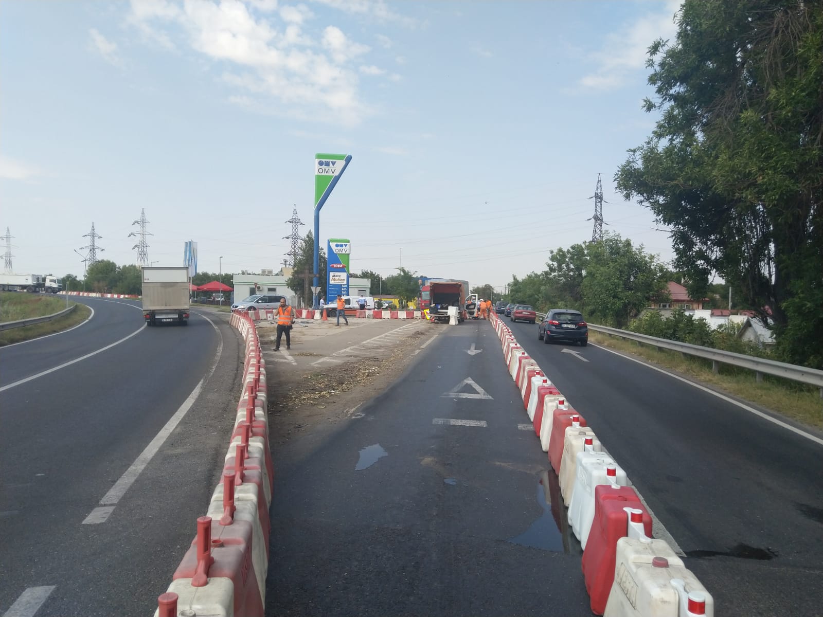 Intersecţia DN 25 Galaţi – Tecuci cu DN 2 B Galaţi-Brăila, dirijată de poliţişti