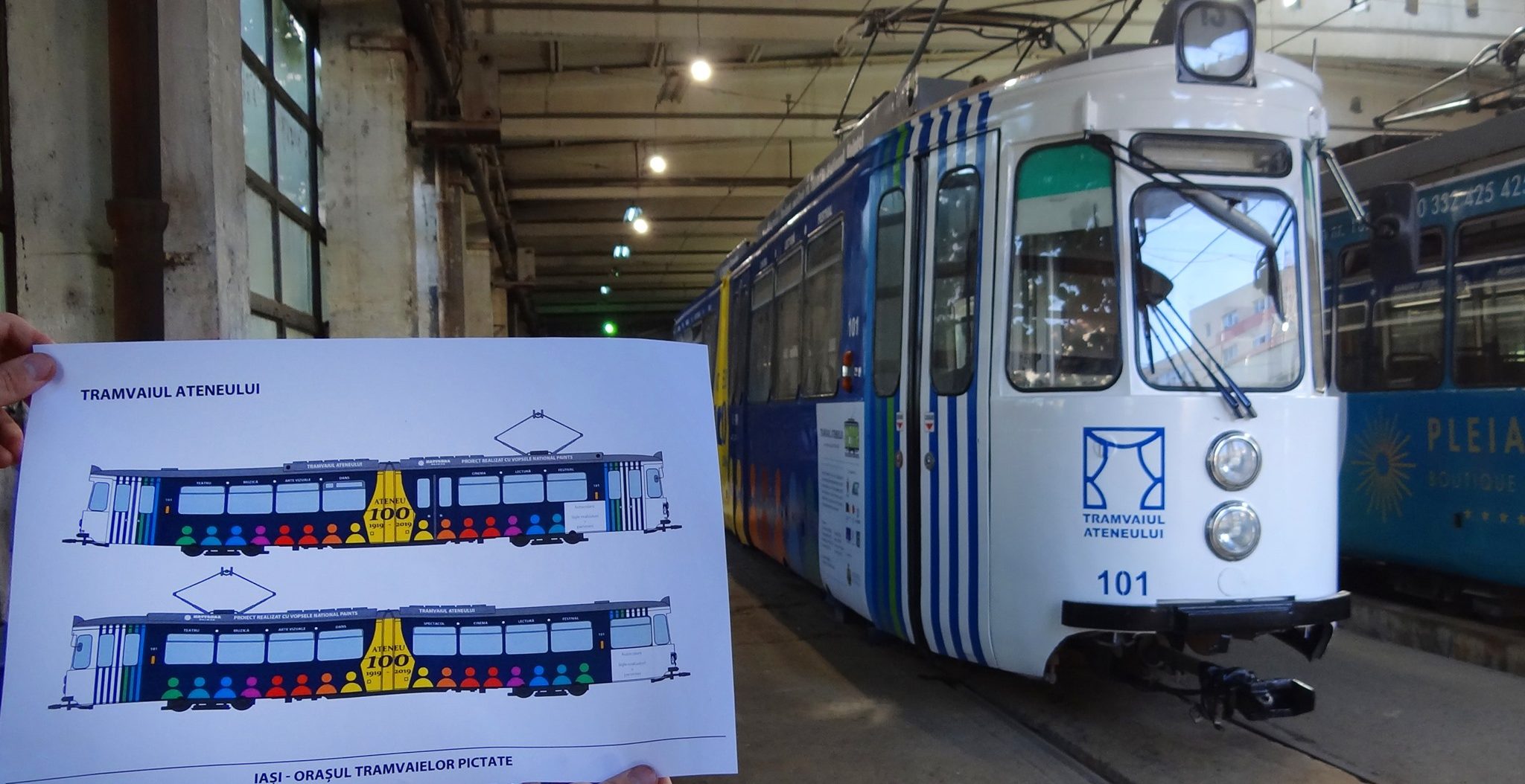 Tramvaiul Ateneului va circula începând de astăzi, pe străzile din Iaşi