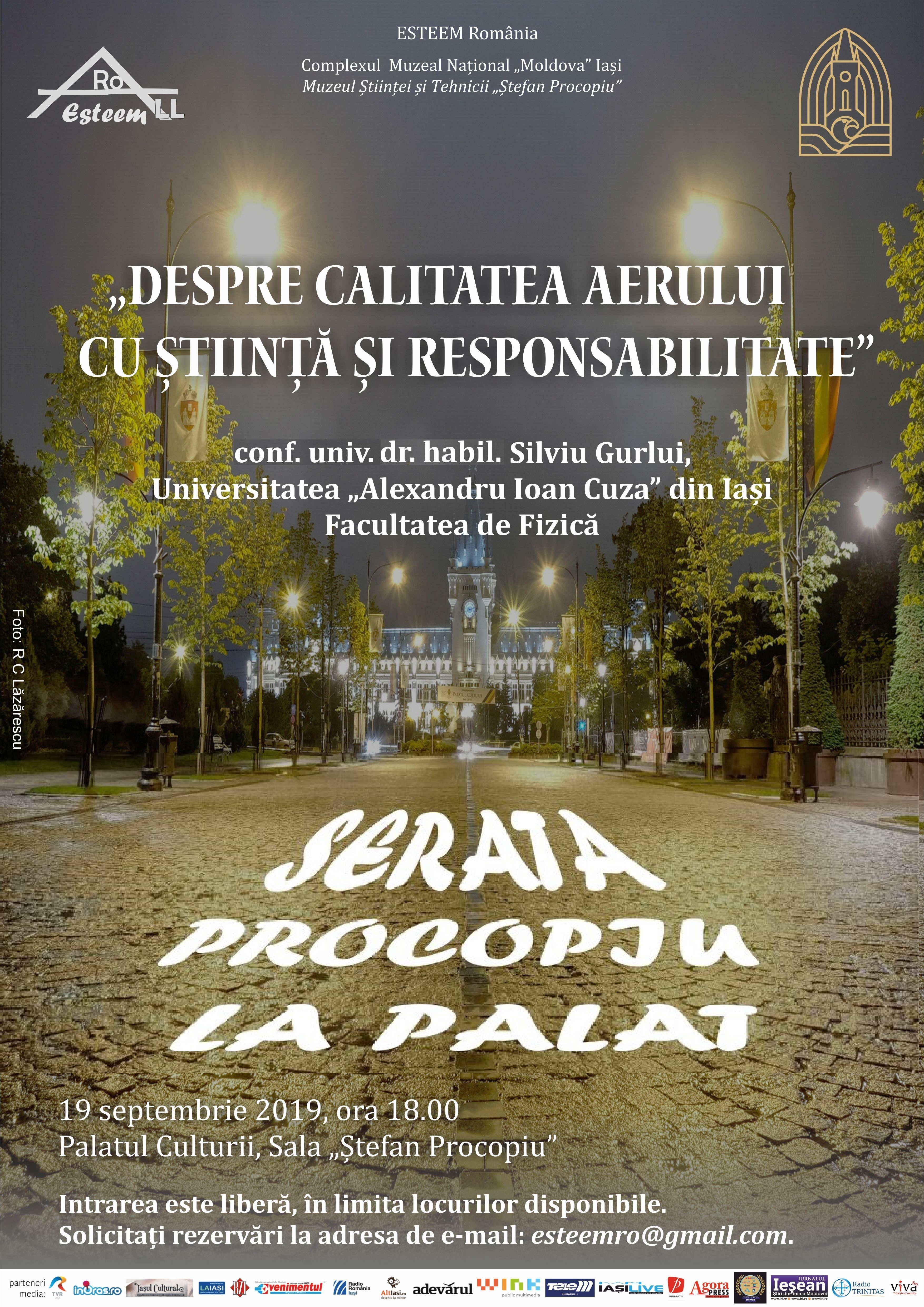 „Seratele Procopiu la Palat”: „Despre calitatea aerului – cu Știință și Responsabilitate”