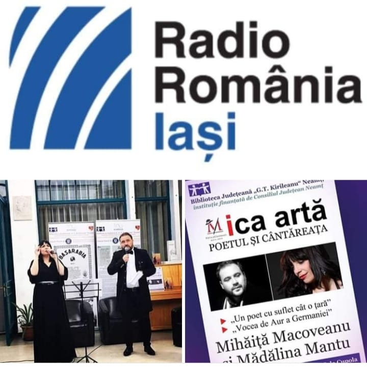 „Mica artă – Poetul şi Cântăreaţă“, recital de poezie şi jazz, la Biblioteca Judeţeană „G.T. Kirileanu” din Piatra Neamţ