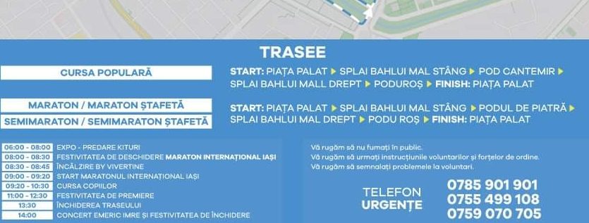 Maratonul Internaţional Iaşi – Ediția 2019. Restricţii în trafic duminică în oraş