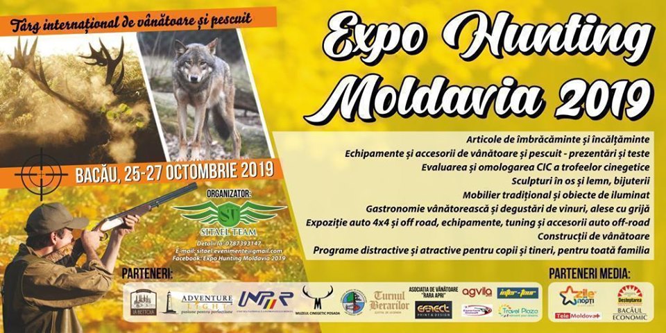 Expoziţia temporară „Trofee de vânătoare”, a IX-a ediţie, la Târgul Internaţional de Vânătoare şi Pescuit – Expo Hunting Moldavia, 25-27 octombrie. Gabriela Gurău la ”Bună dimineața” – 24.10.2019.