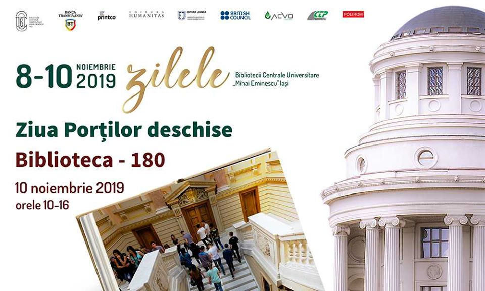 ?? TEMA ZILEI: Zilele Bibliotecii Centrale Universitare, Iaşi, 8-10 noiembrie. Bună Dimineaţa cu Adina Şuhan (08.11.2019)