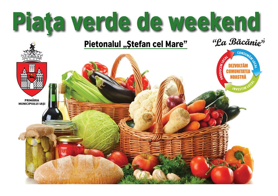 Publicul ieșean poate vedea cum se face sucul de mere, la Piața verde de weekend