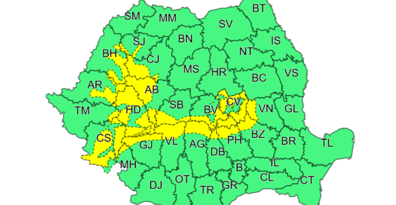 Meteorologii au emis o nouă informare! Cod galben de ninsori şi viscol în zona montană