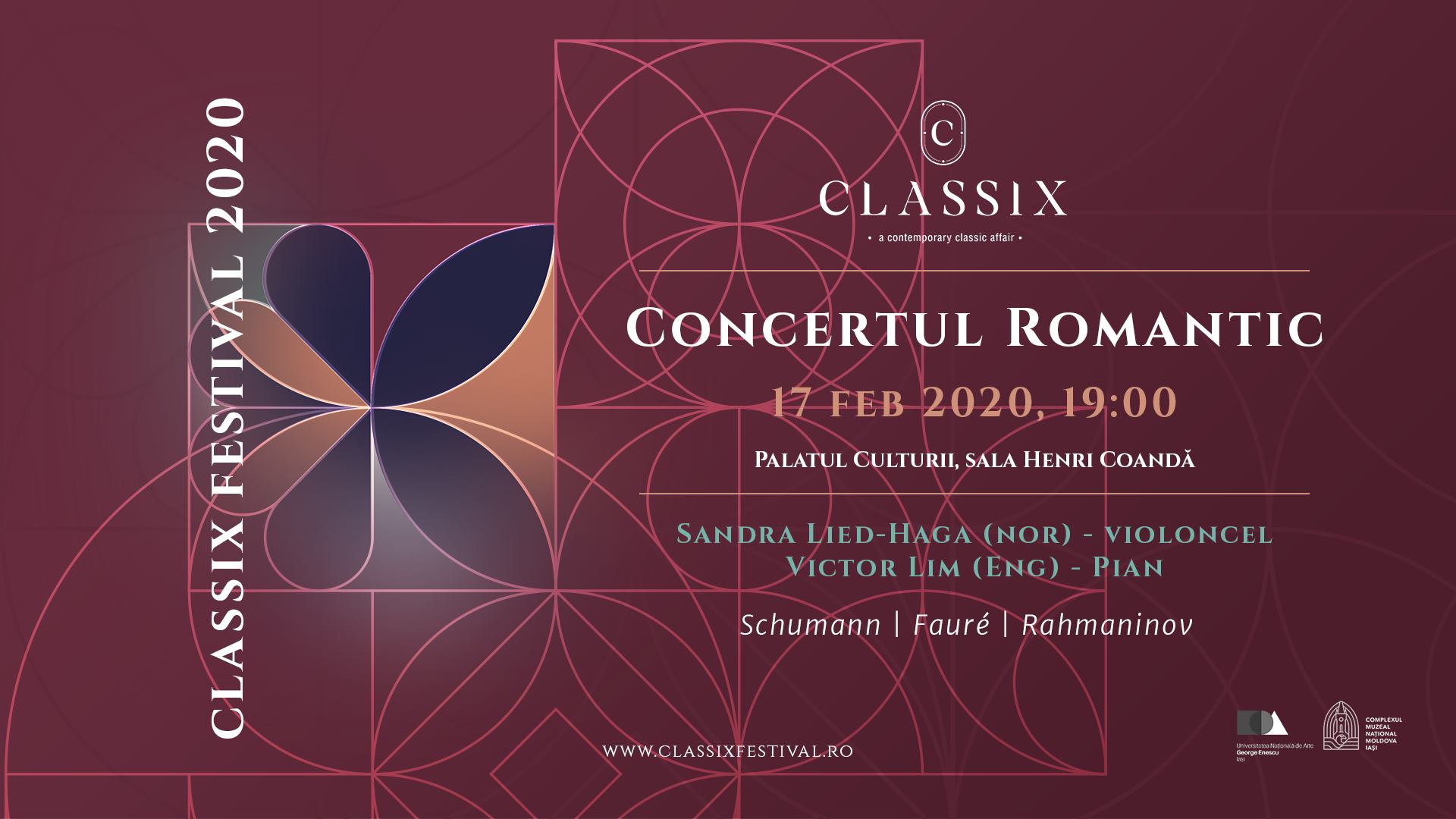 IAŞI 17 februarie în Classix Festival: „Concertul Romantic” cu Sandra Lied-Haga (violoncel, Norvegia) şi Victor Lim (pian, Coreea de Sud)