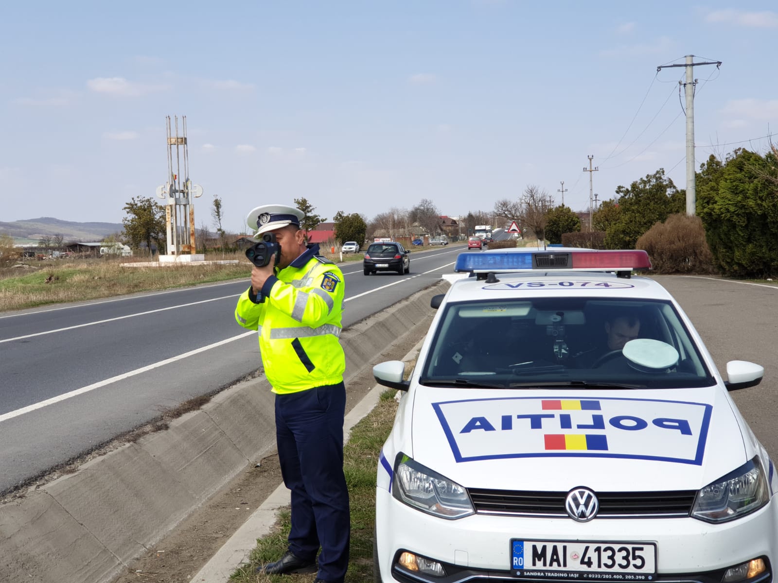 Vaslui: Tânăr de 18 ani, surprins de radar cu 173 de km/h