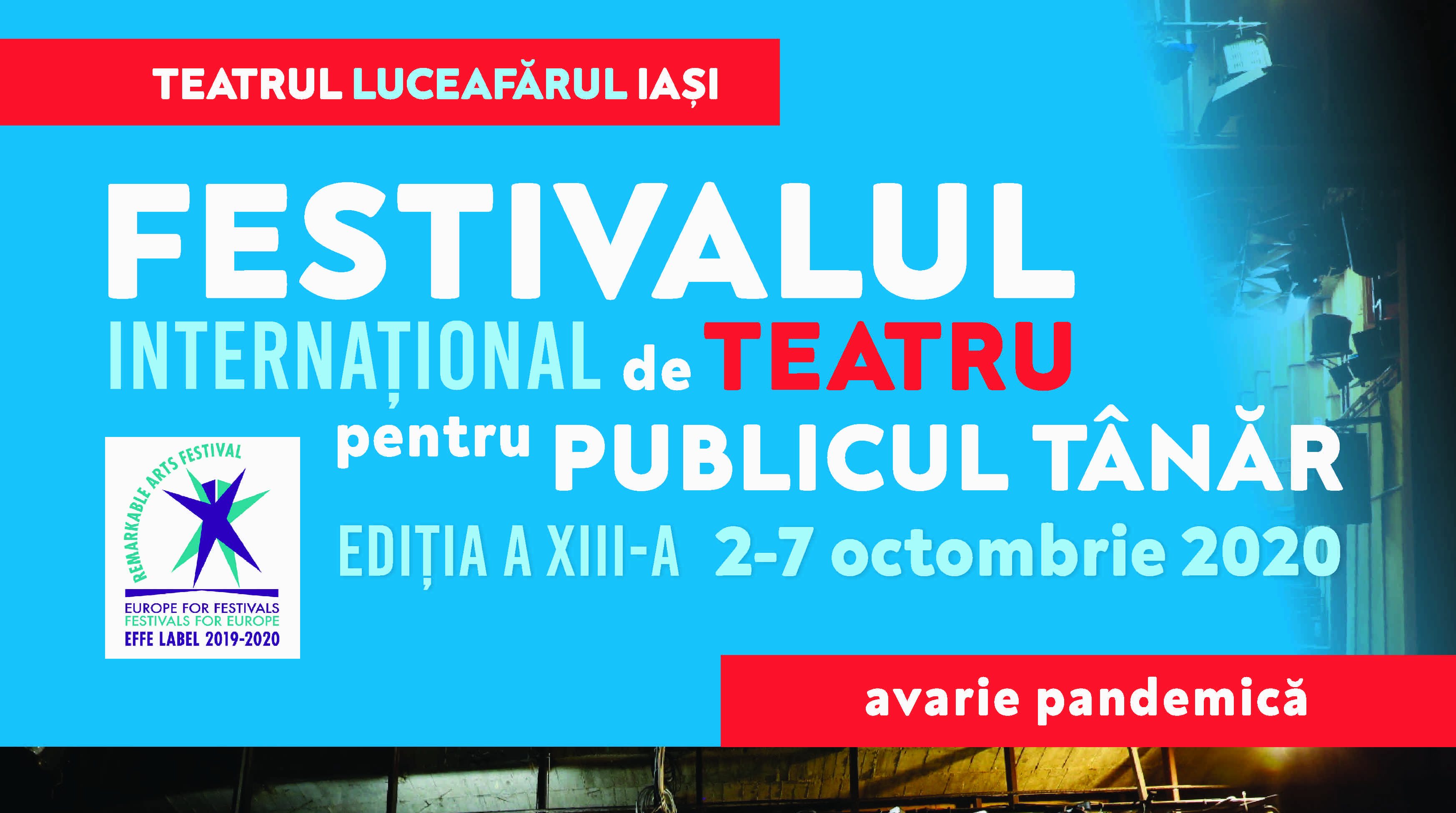 Ediția 2020 a Festivalului Internațional de Teatru pentru Publicul Tânăr Iași