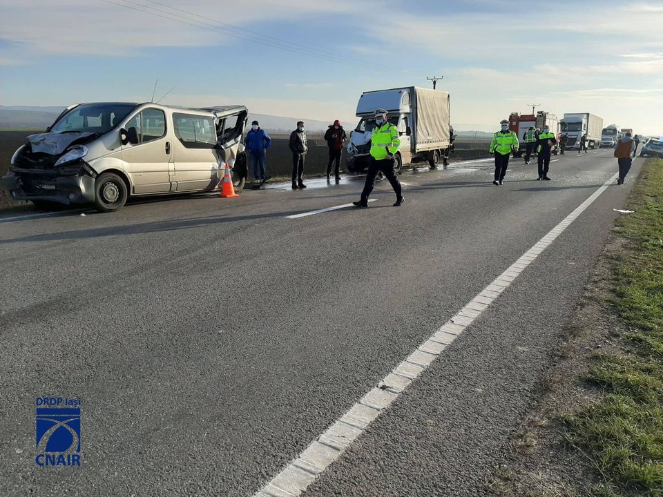 Vaslui: Patru persoane rănite într-un accident de circulaţie în care au fost implicate trei autovehicule, la Sârbi