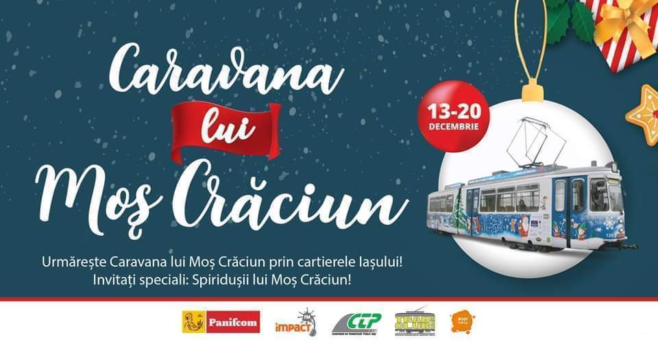 Iași: Moş Crăciun vine cu tramvaiul