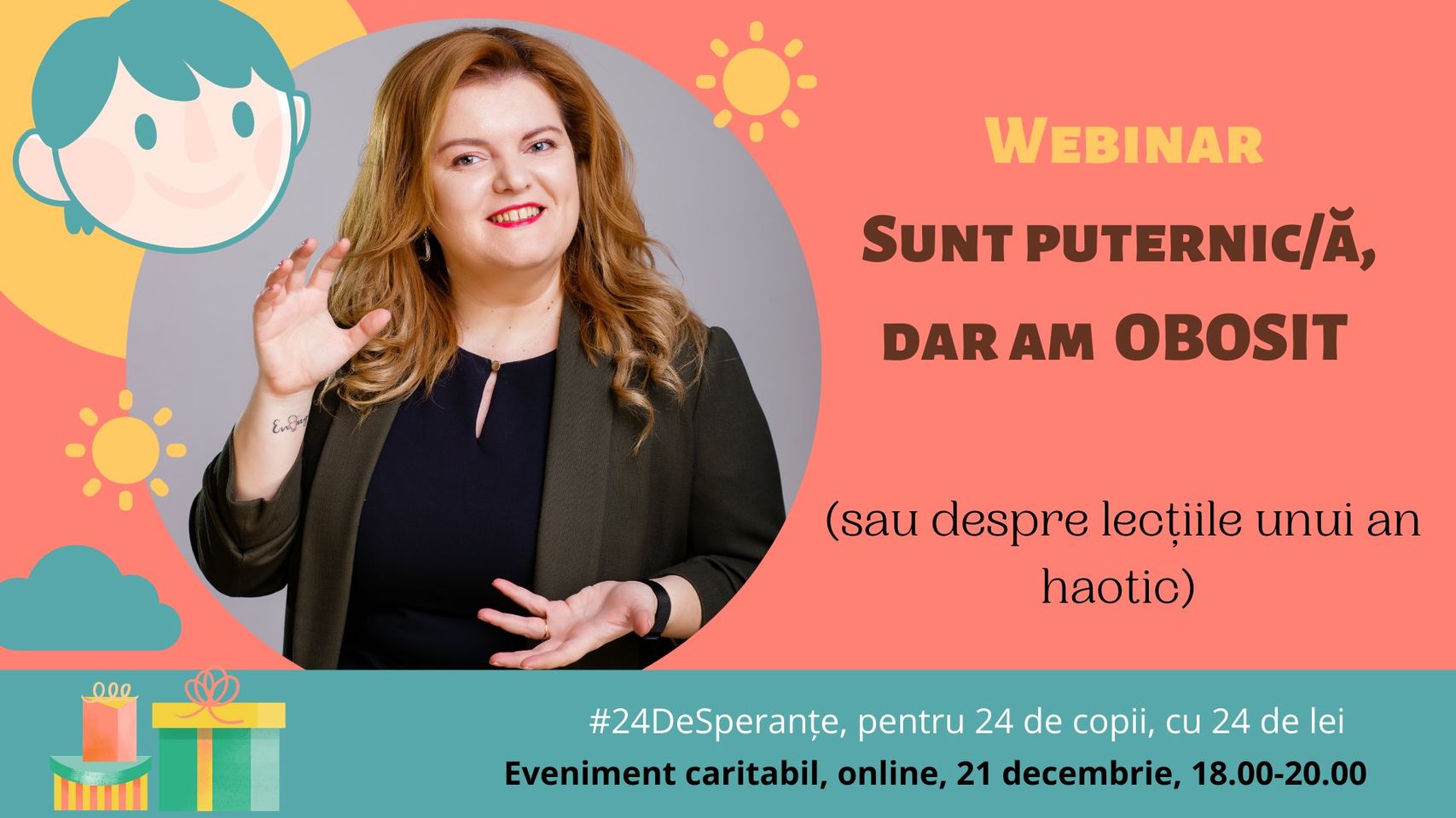 “Sunt puternic/ă, dar am obosit” – eveniment caritabil. Bună Dimineaţa cu Adina Şuhan (11.12.20201)