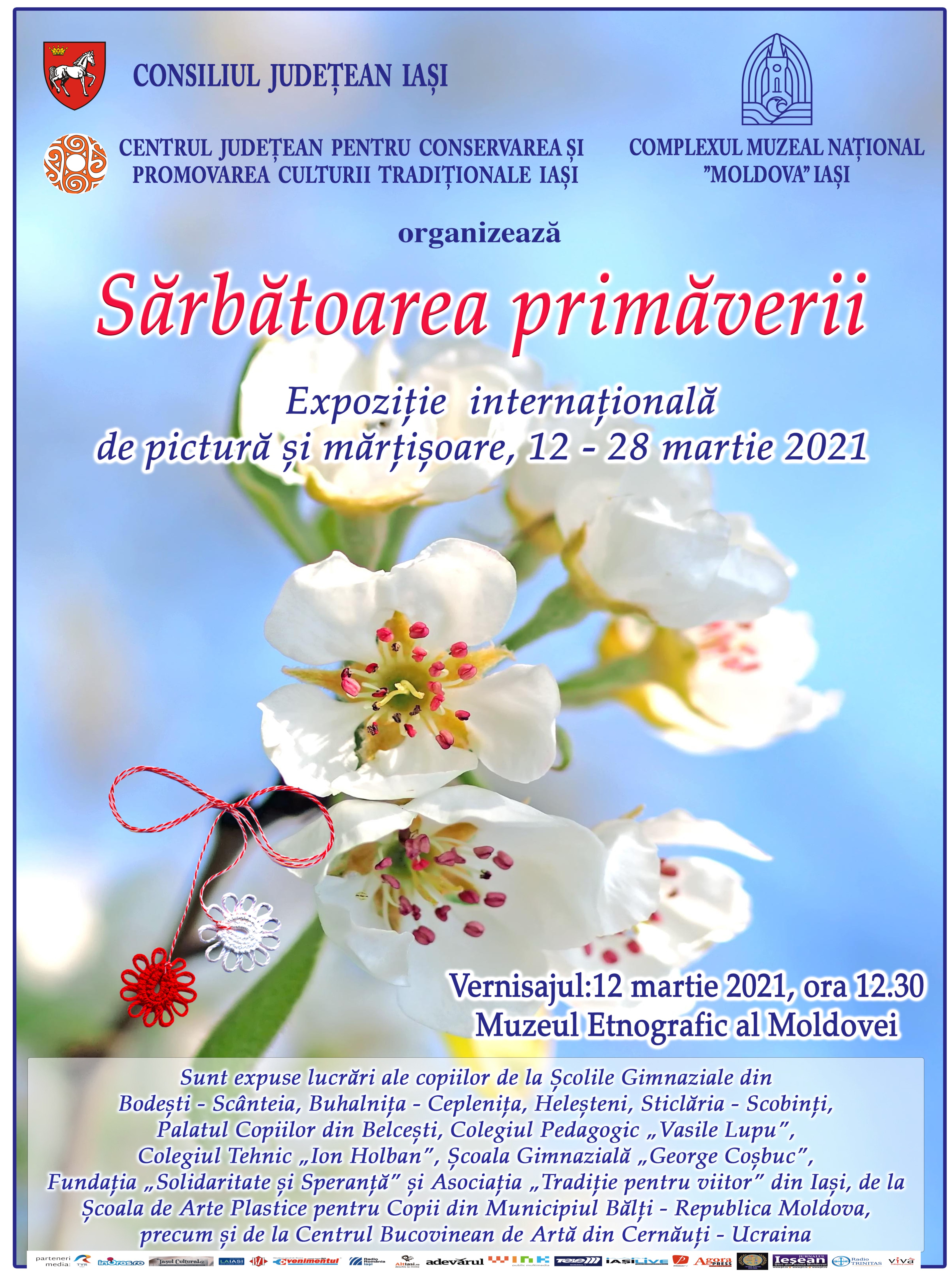 Expoziția Internațională de pictură și mărțișoare „Sărbătoarea primăverii”, la Muzeul Etnografic al Moldovei