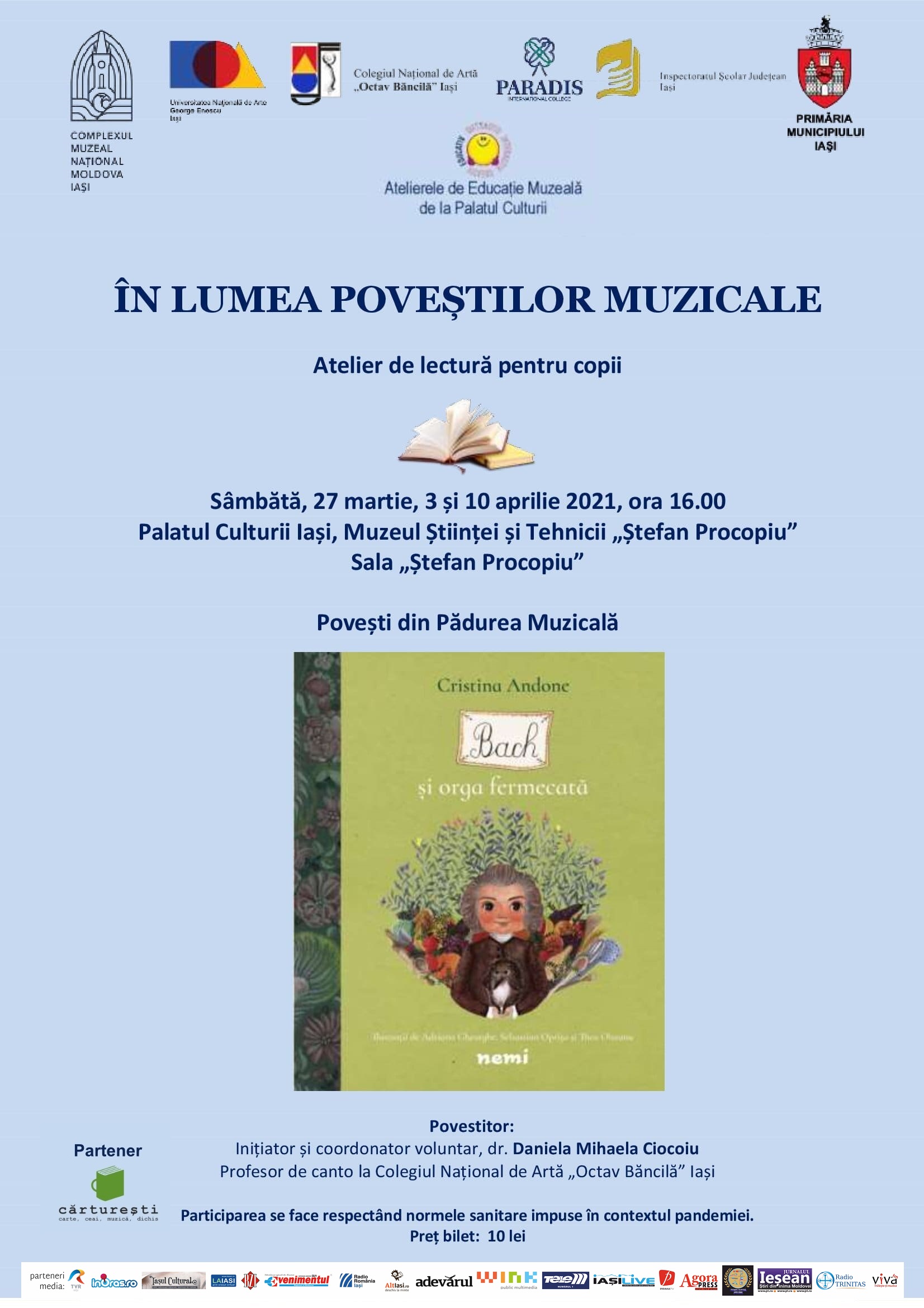 Ateliere de lectură la Palatul Culturii din Iași: „Bach și orga fermecată”