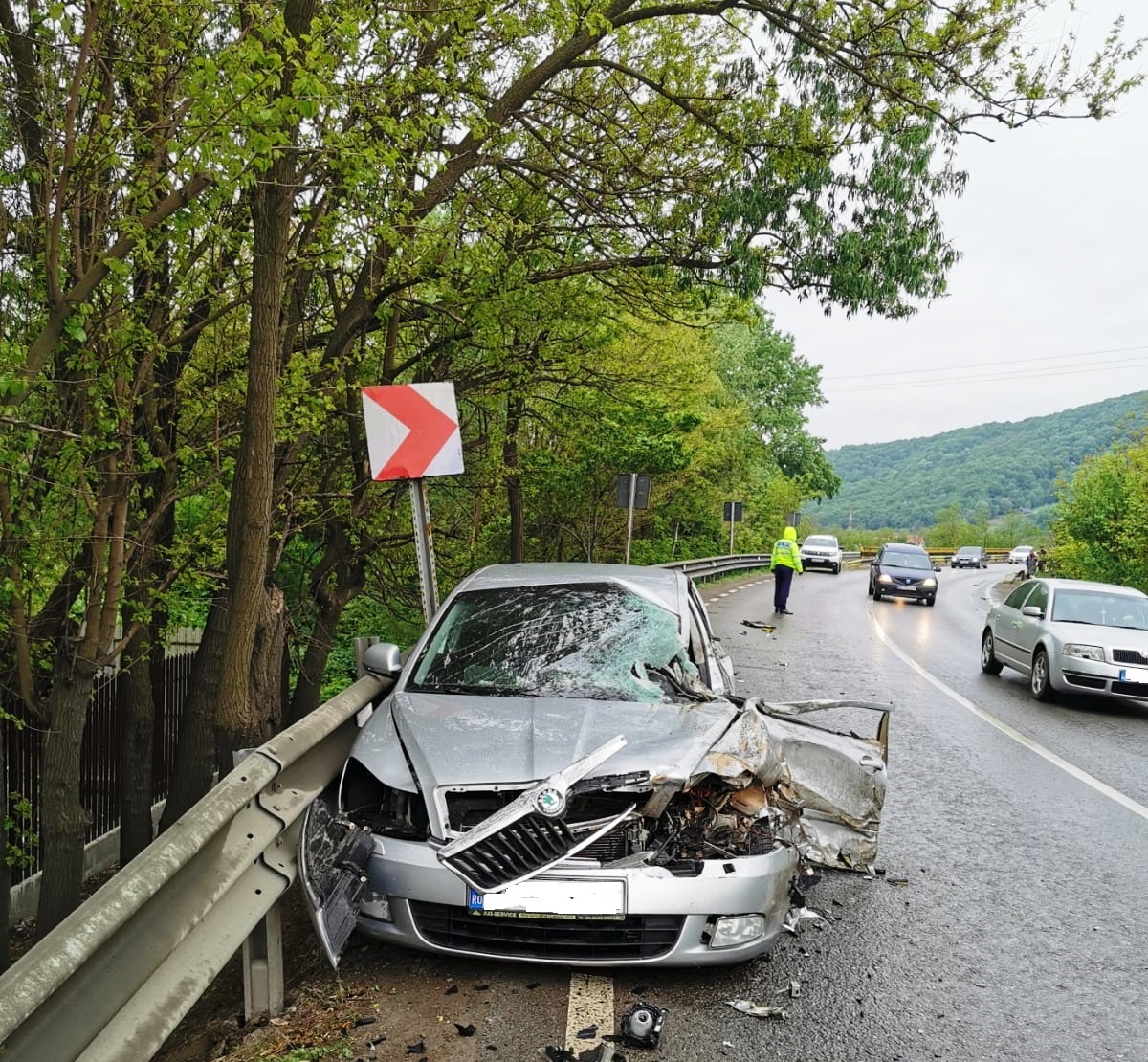 Bacău: Accident cu o victimă pe DN 11, la Helegiu; traficul se desfăşoară alternativ