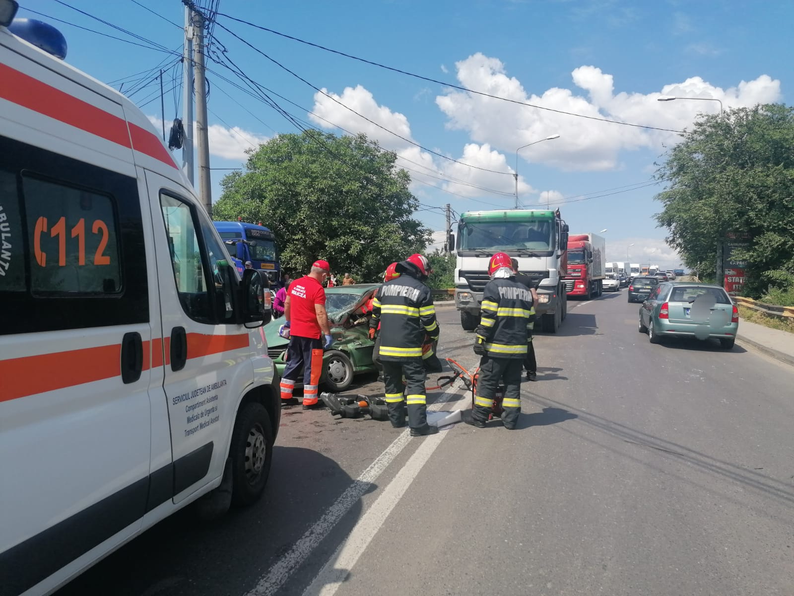 (FOTO) Accident rutier în municipiul Focșani