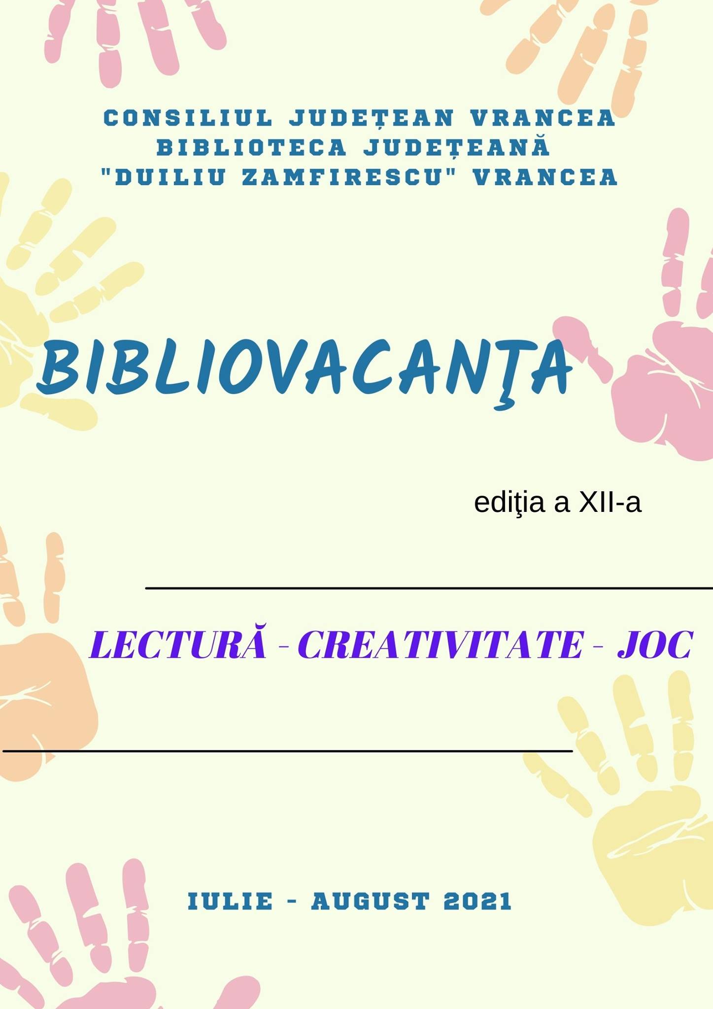 BiblioVacanţa 2021 la Vrancea. Bună Dimineaţa cu Adina Şuhan (07.07.2021)