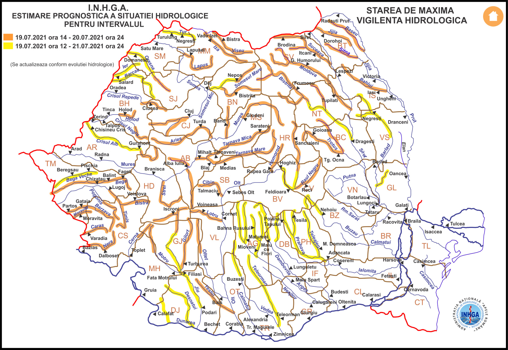 Risc major de inundaţii în România