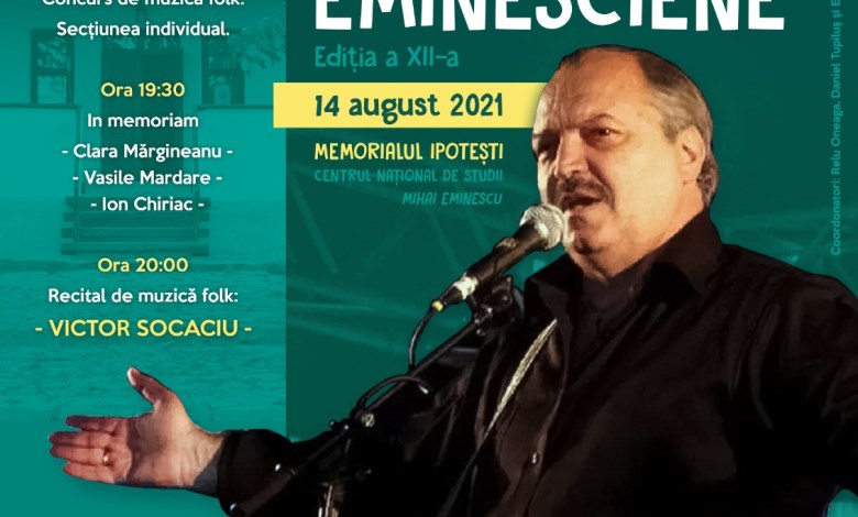 Sâmbătă, la Ipotești: Festivalului Naţional de Muzică Folk pentru Copii şi Tineret ”Seri melancolice eminesciene”