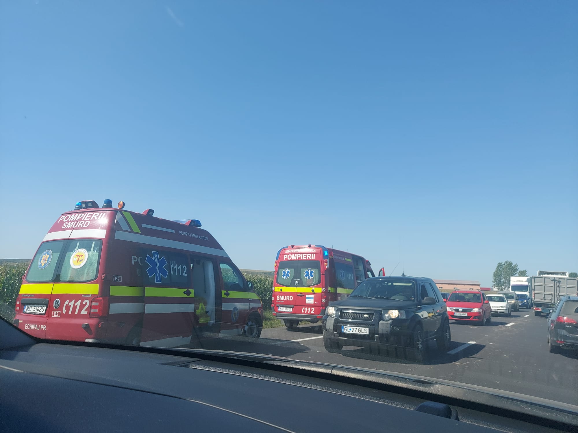 (VIDEO) IAŞI: Trafic îngreunat în loc. Leţcani din cauza unui accident rutier