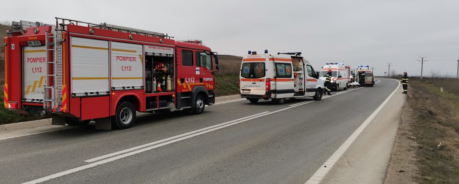 Bacău: Trafic întrerupt pe DN 2 Adjud – Bacău, din cauza unui accident rutier