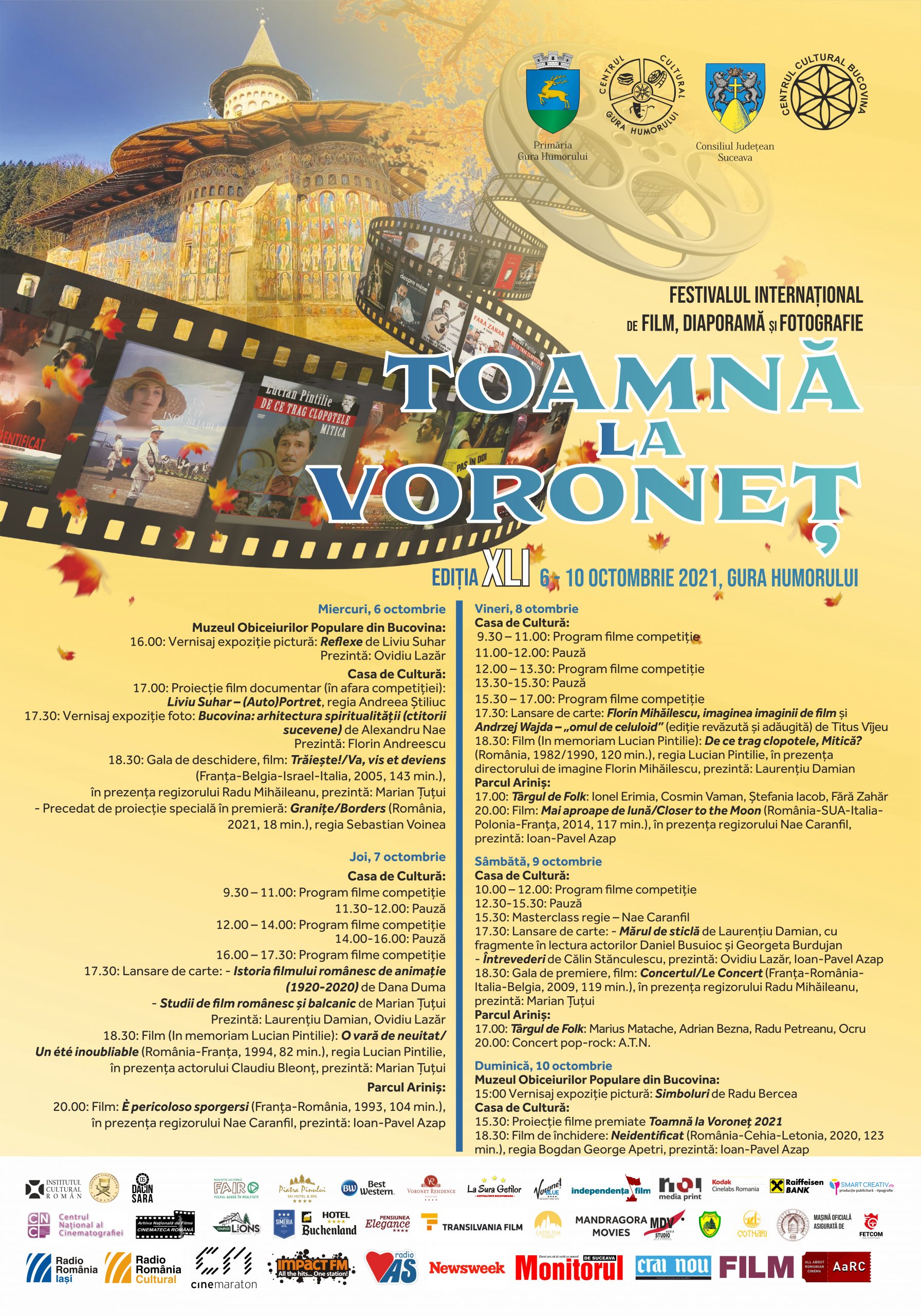 Regizorul Radu Mihăileanu vine la Festivalul Internațional de Film, Diaporamă și Fotografie „Toamnă la Voroneț” 2021