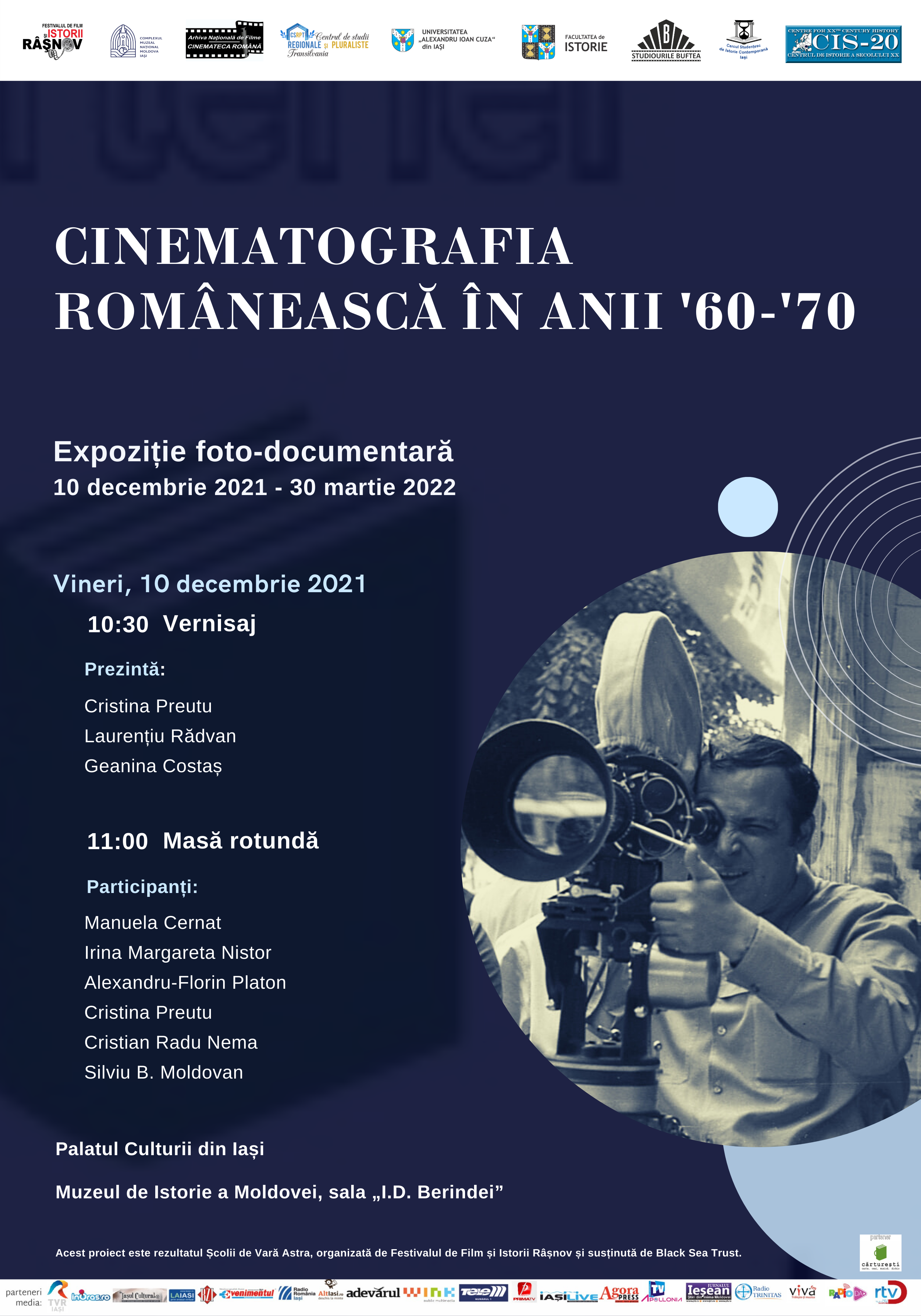 Expoziţia foto-documentară „Cinematografia românească în anii ’60 – ’70” la Palatul Culturii