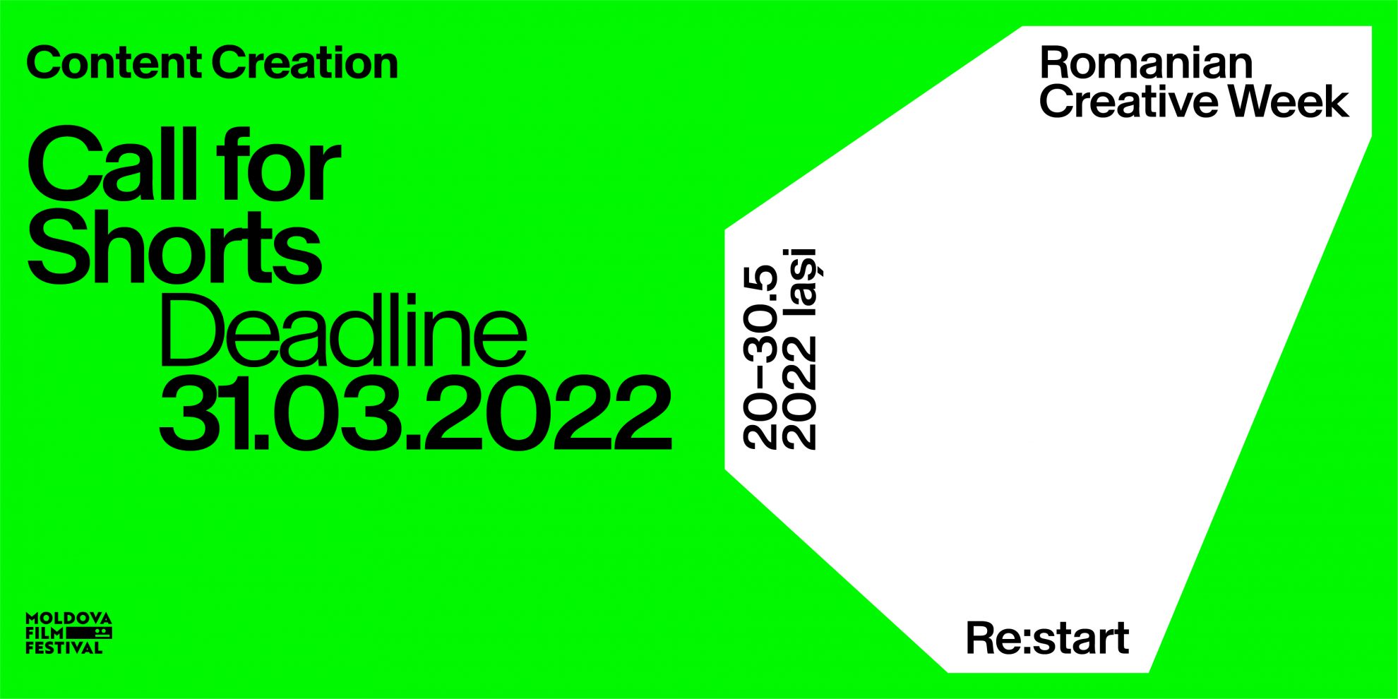 Moldova Film Festival dă startul competiției scurtmetrajelor, pentru cea de-a doua ediție a Romanian Creative Week