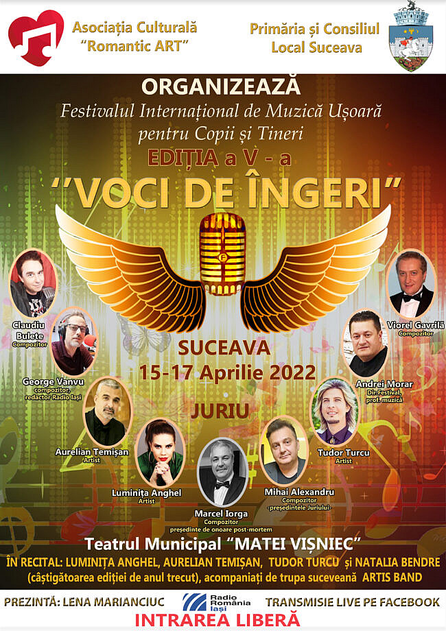 (VIDEO LIVE) Festivalul Internațional de Muzică Ușoară pentru Copii și Tineri „VOCI DE ÎNGERI” – Suceava 2022