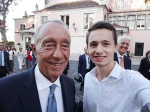 Sergiu Senciuc și președintele Portugaiei, Marcelo Rebelo de Sousa