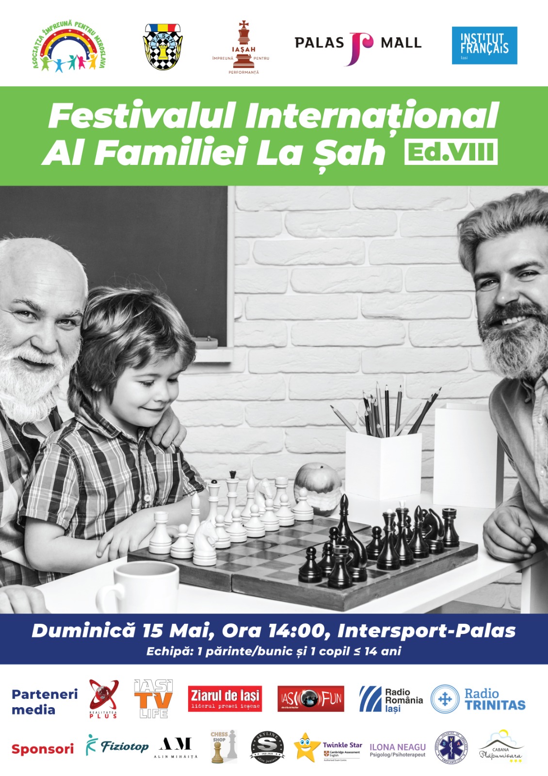 Festivalul Internațional al Familiei la șah ediția a VIII-a (15 mai 2022, ora 14.00)