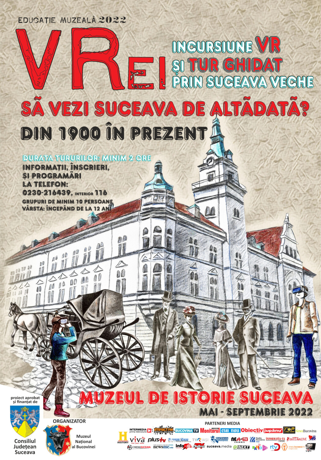 ,,Vrei să vezi Suceava de altădată? De la 1900 în prezent”, proiect de educație muzeală marca Muzeul Național al Bucovinei