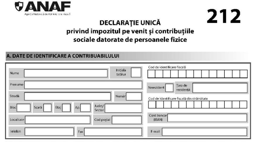 Persoanele fizice care realizează alte venituri în afară de salariu mai pot doar până miercuri să depună Declaraţia unică 212