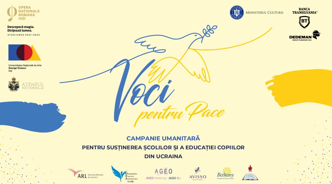 „VOCI PENTRU PACE”, campanie umanitară pentru a ajuta copiii refugiaţi din Ucraina