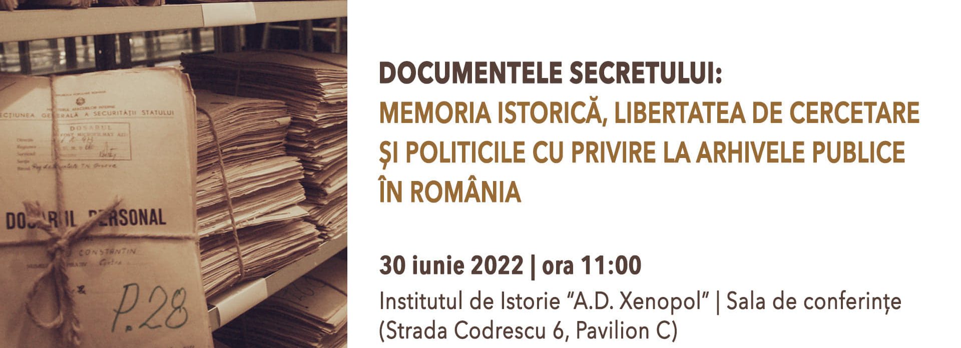 Accesul cercetătorilor la documentele istorice, temă de dezbatere la Institutul de Istorie „A.D. Xenopol” din Iași