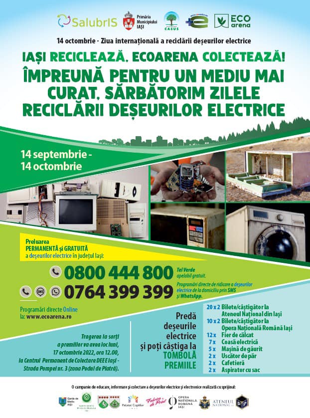 Iașul reciclează! Campanie de reciclare a deșeurilor electrice și electronice